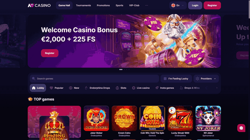 NV Casino - Application Android ludique et agréable 2025